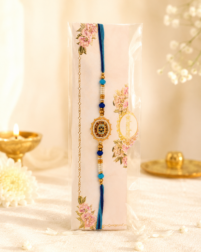 Rakhi/ Raki Floral Navy Round (Online exclusive)