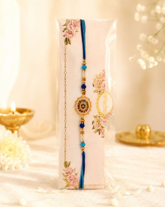 Rakhi/ Raki Floral Navy Round (Online exclusive)