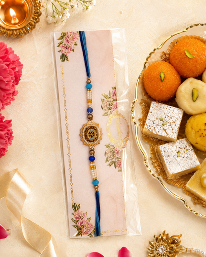 Rakhi/ Raki Floral Navy Round (Online exclusive)