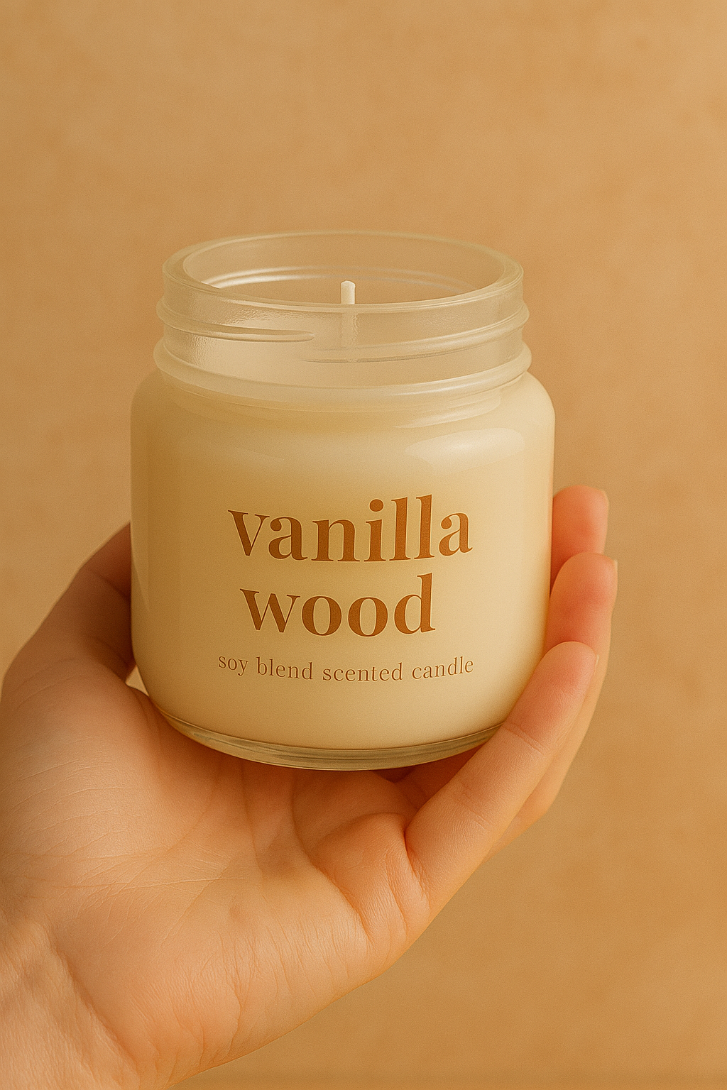 Premium Jar Candle Vanilla Wood Scented (Online- exclusive)