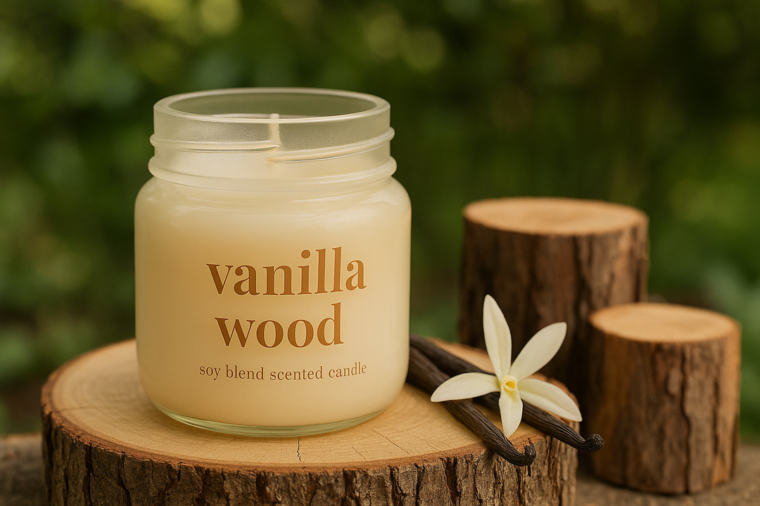 Premium Jar Candle Vanilla Wood Scented (Online- exclusive)
