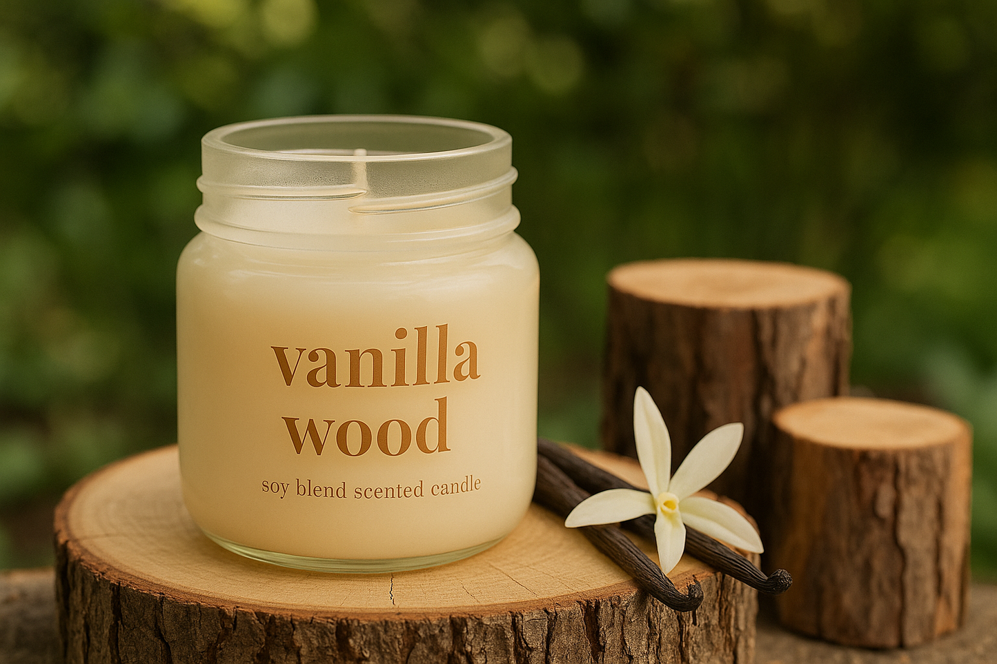 Premium Jar Candle Vanilla Wood Scented (Online- exclusive)