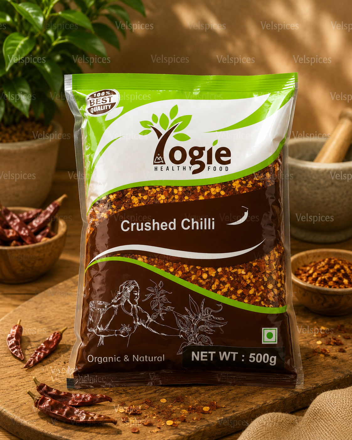 Yogie Crushed Chilli 500g