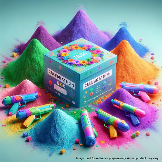 Holi Celebration Box - 7 Colours and 5 Water Pistols