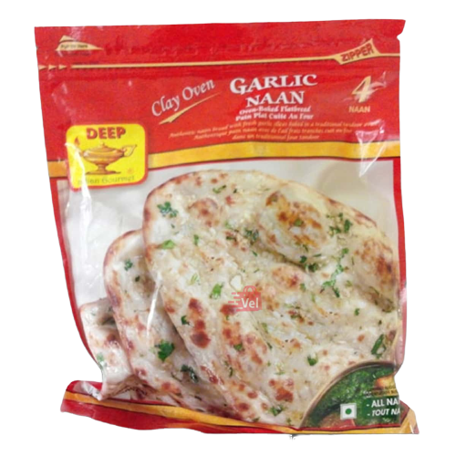 Deep Garlic Naan 4 pcs Frozen