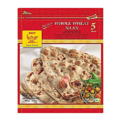 Deep Whole Wheat Naan 400G Frozen