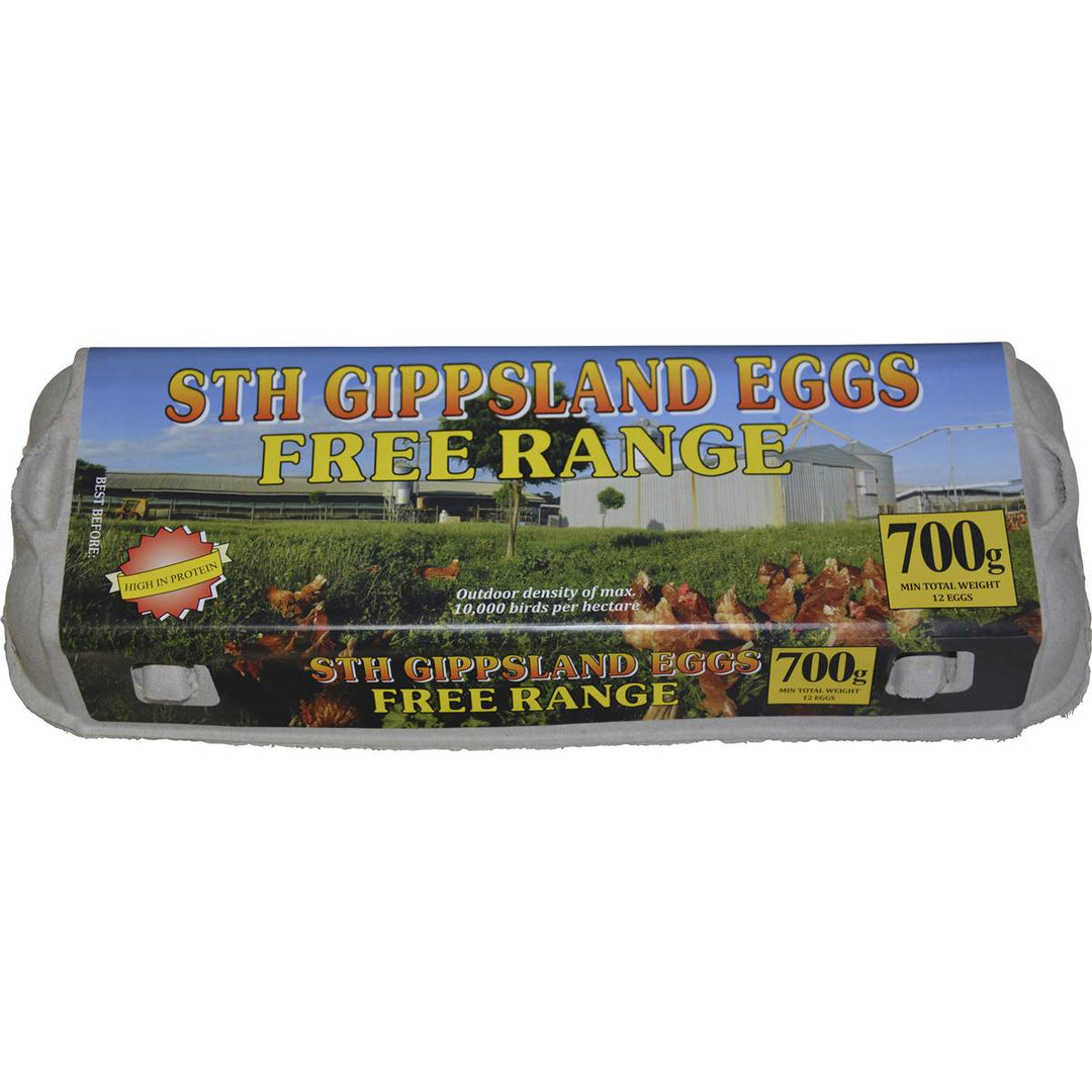 EGGS FREE RANGE – 700 GRAMS STH GIPPSLAND