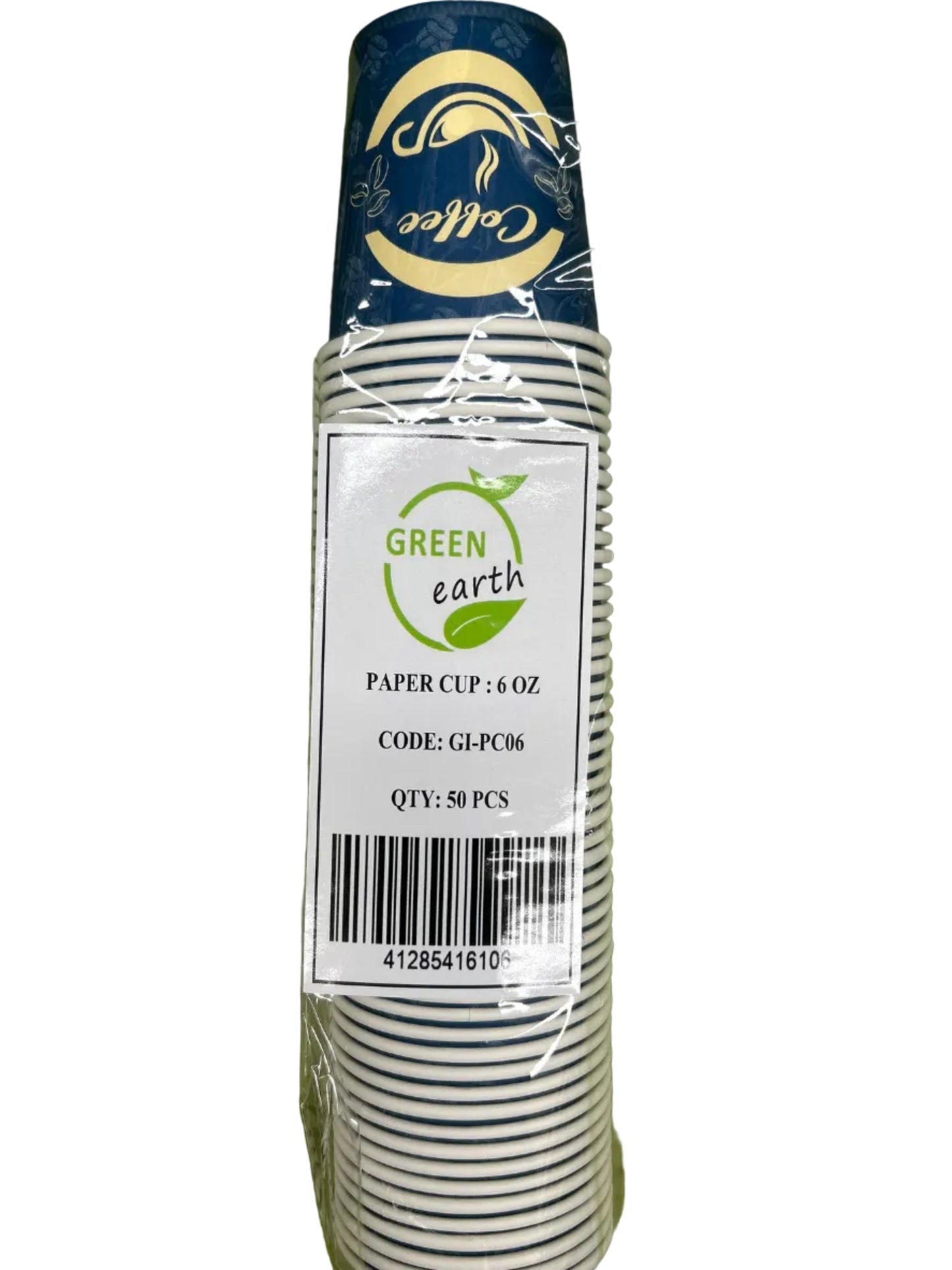 Green Earth Paper Cups 6oz 50Pcs