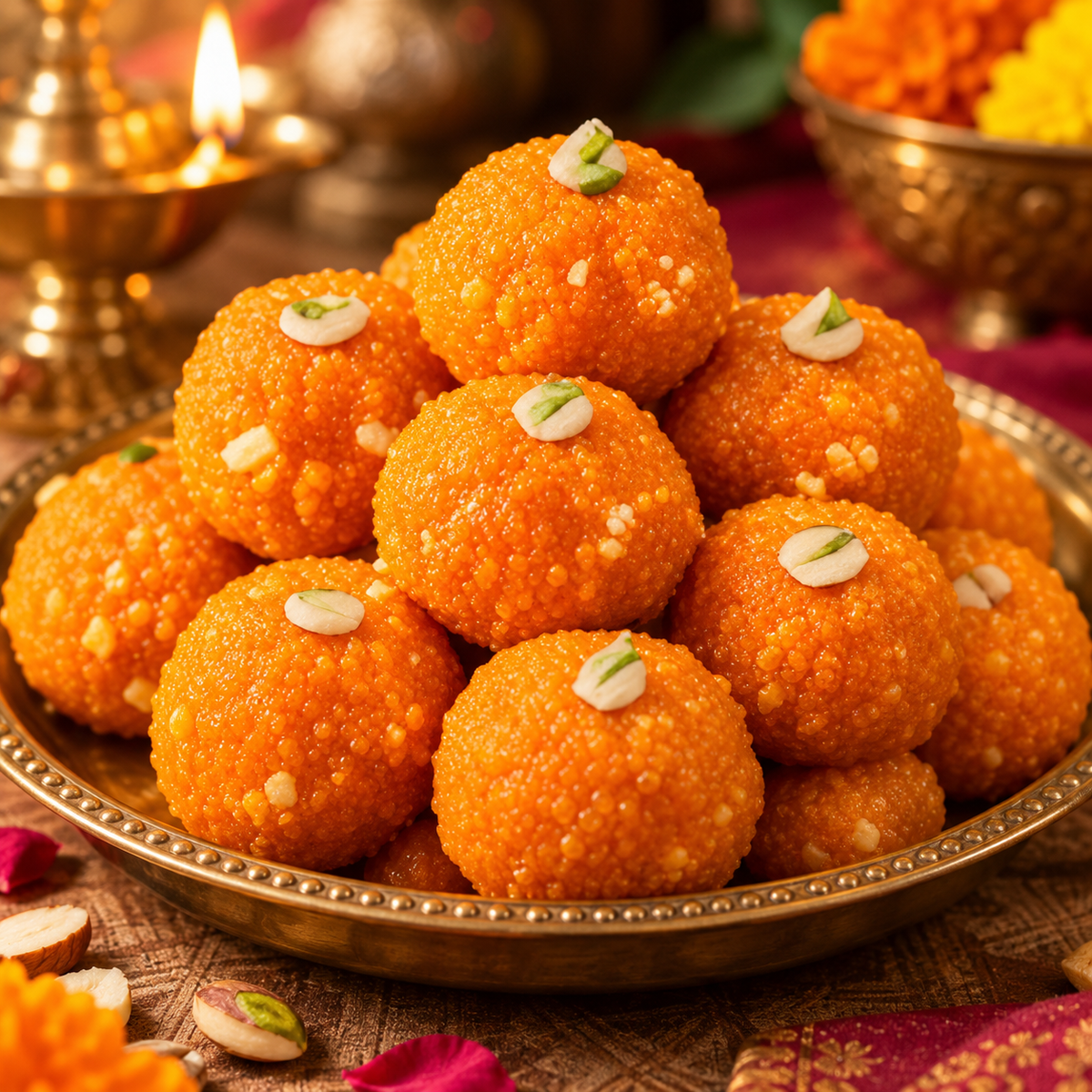 Deeksha Diwali Premium Gift Box – Fresh Traditional Laddo (900g to 1kg) | Multiple Flavours Available