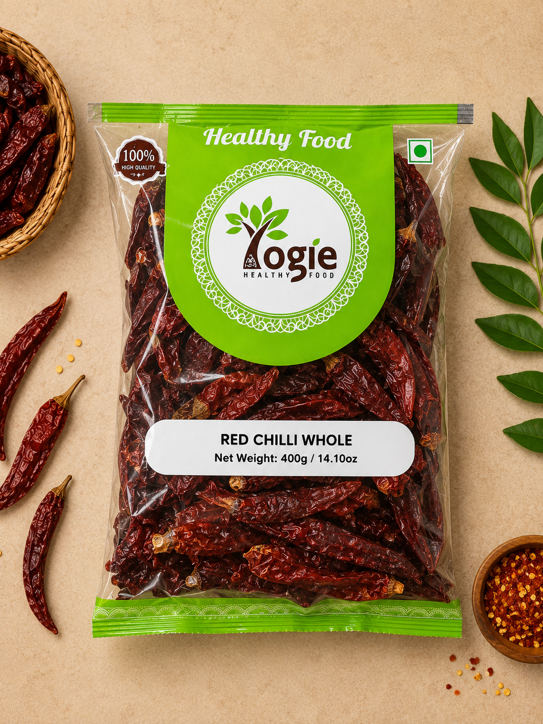 Yogie Red Chilli Whole 400G