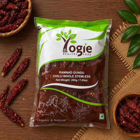 Yogie Ramnad Guntur Chilli Whole Stemless 200G