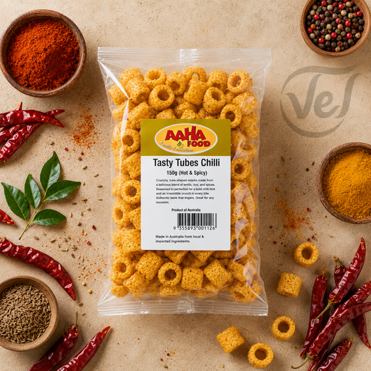 Aaha Tasty Chilli Tubes 150G