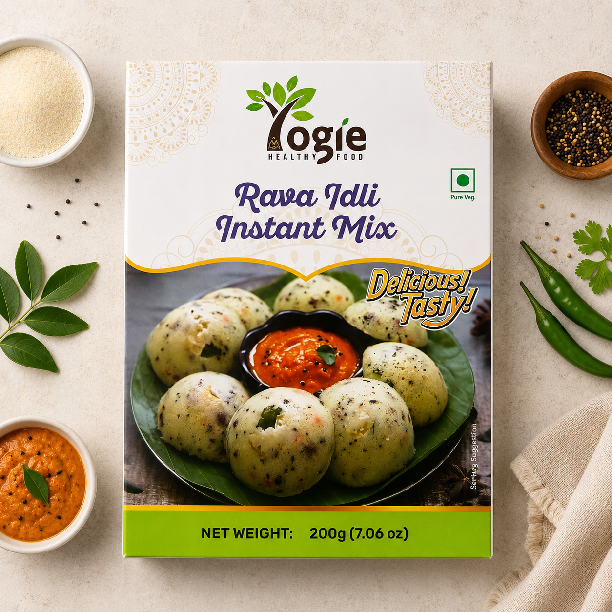 Yogie Rava Idli Instant Mix 200g
