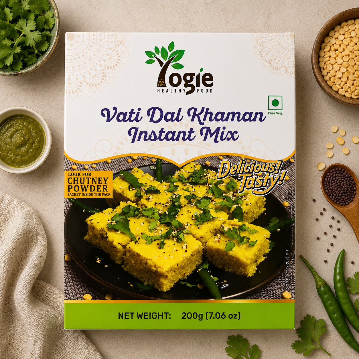 Yogie Vati Dal Khaman Instant Mix 200g