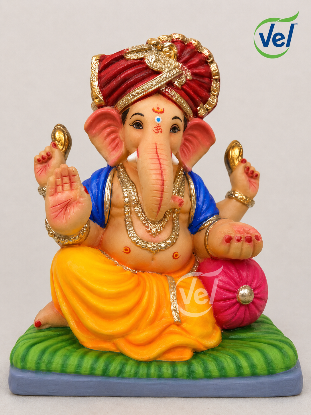 Clay God Ganesh Idol 15 inch with Jewellery (only pick up) - Pre Order 1 Week