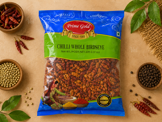 Prime Gold Chilli Whole Bird’s Eye 200G