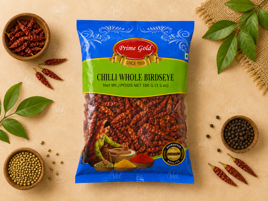 Prime Gold Chilli Whole Bird’s Eye 100G