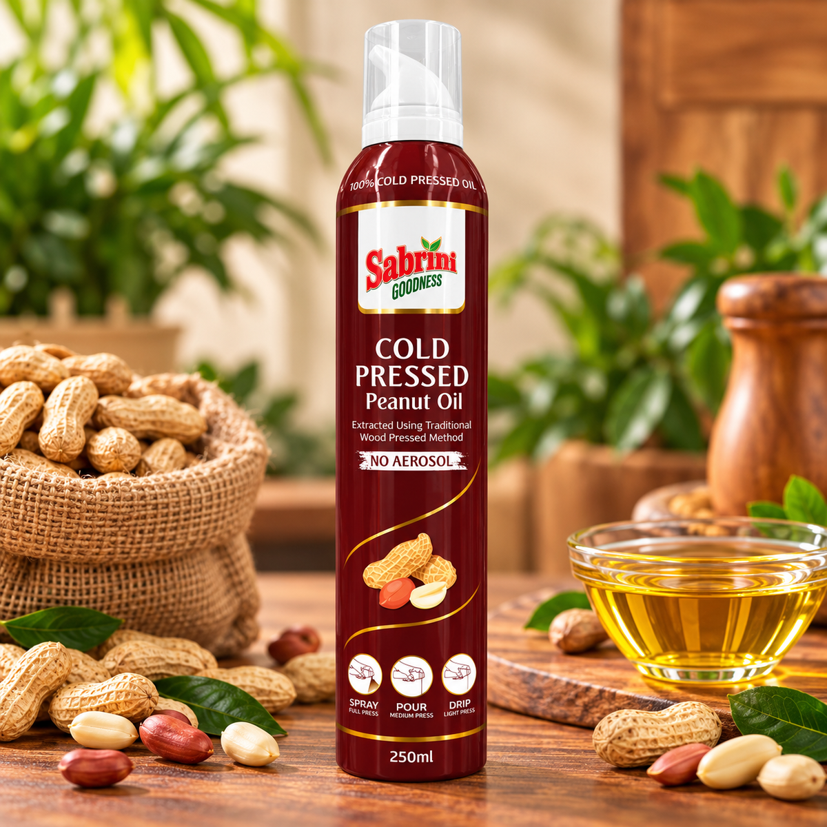 Sabrini Cold Pressed Peanut Oil Spray 250Ml