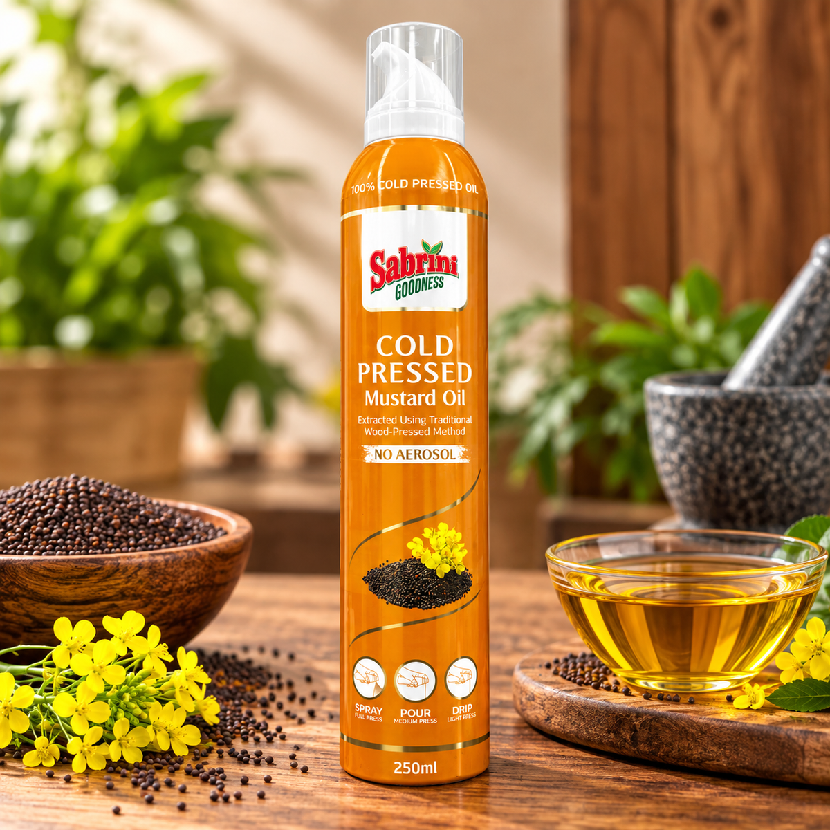 Sabrini Cold Pressed Mustard Oil Spray 250Ml