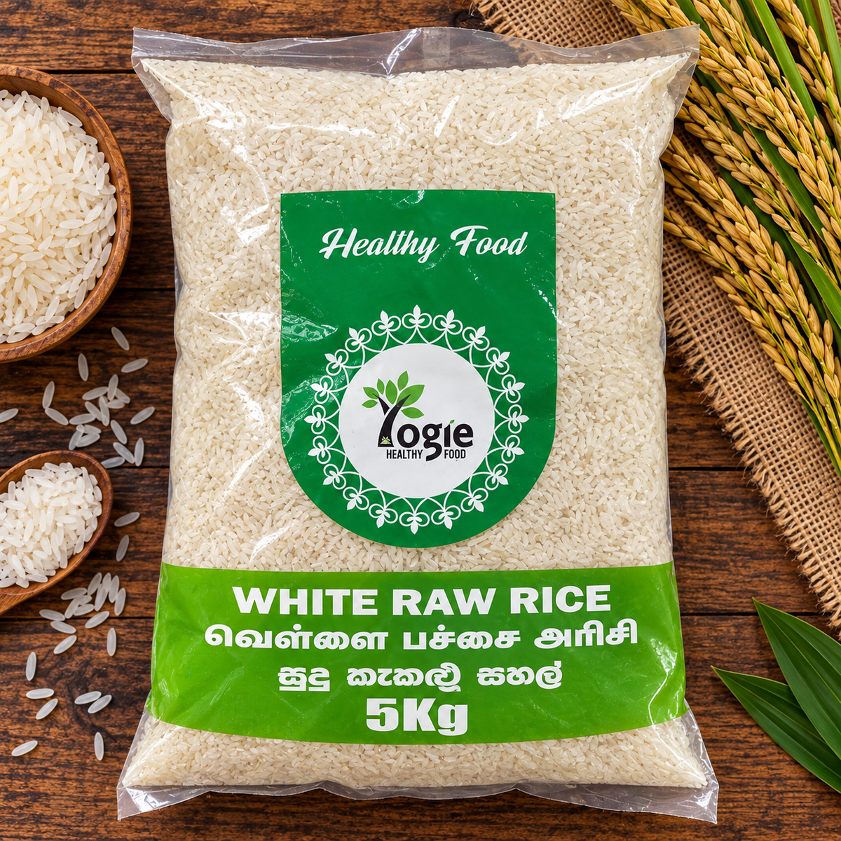 Yogie White Raw Rice 5Kg