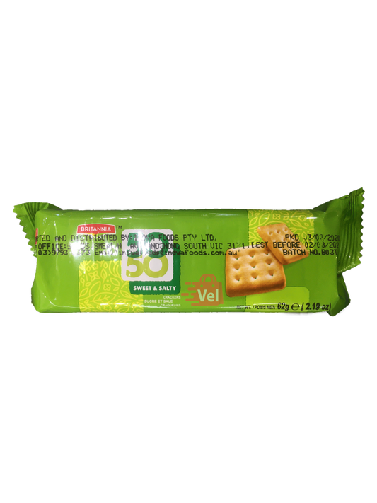 Britannia Fifty Fifty Biscuits 62G