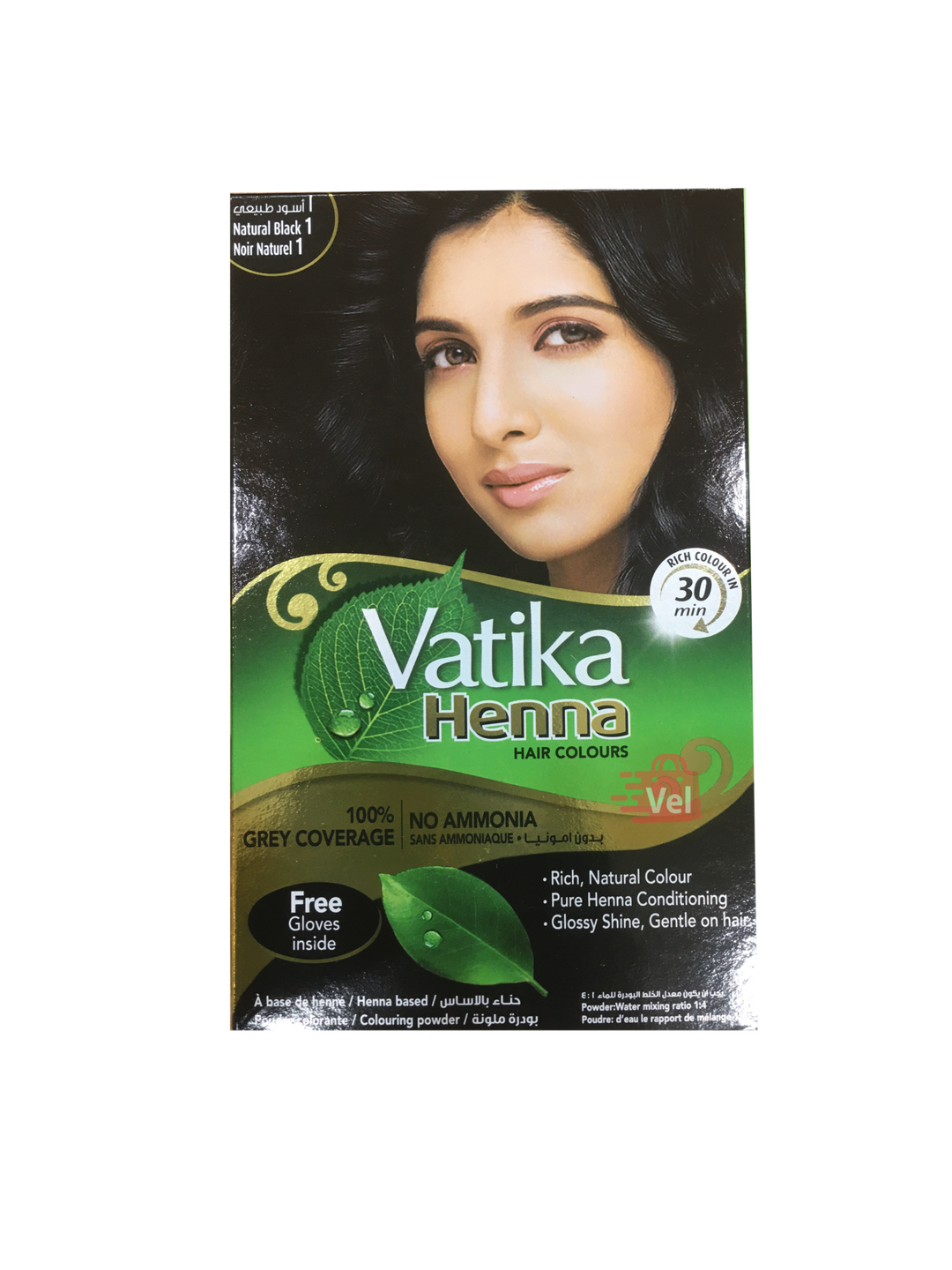 Vatika Henna Natural Black 6 pack