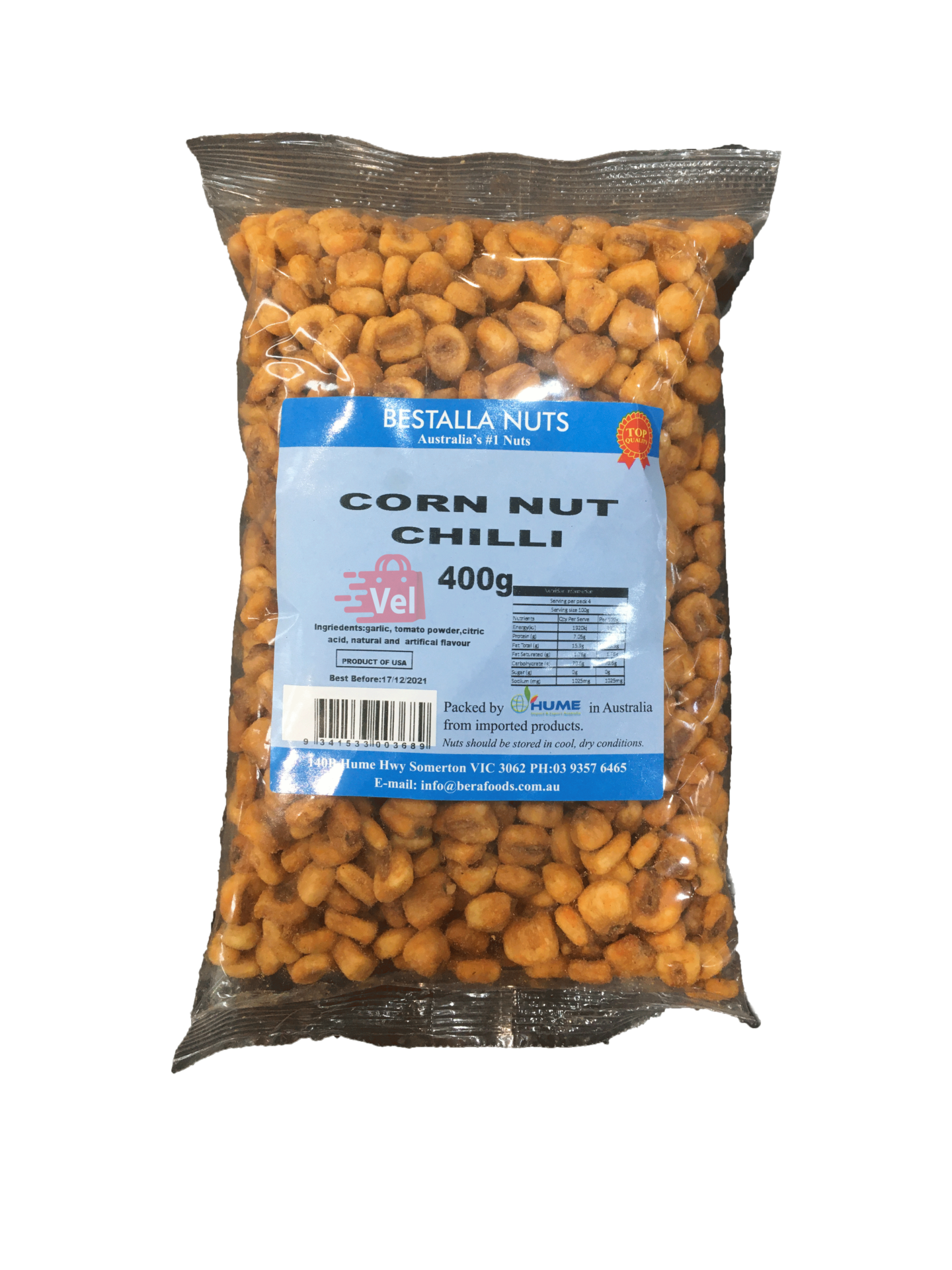 Bestalla Corn Nut Chilli 400g