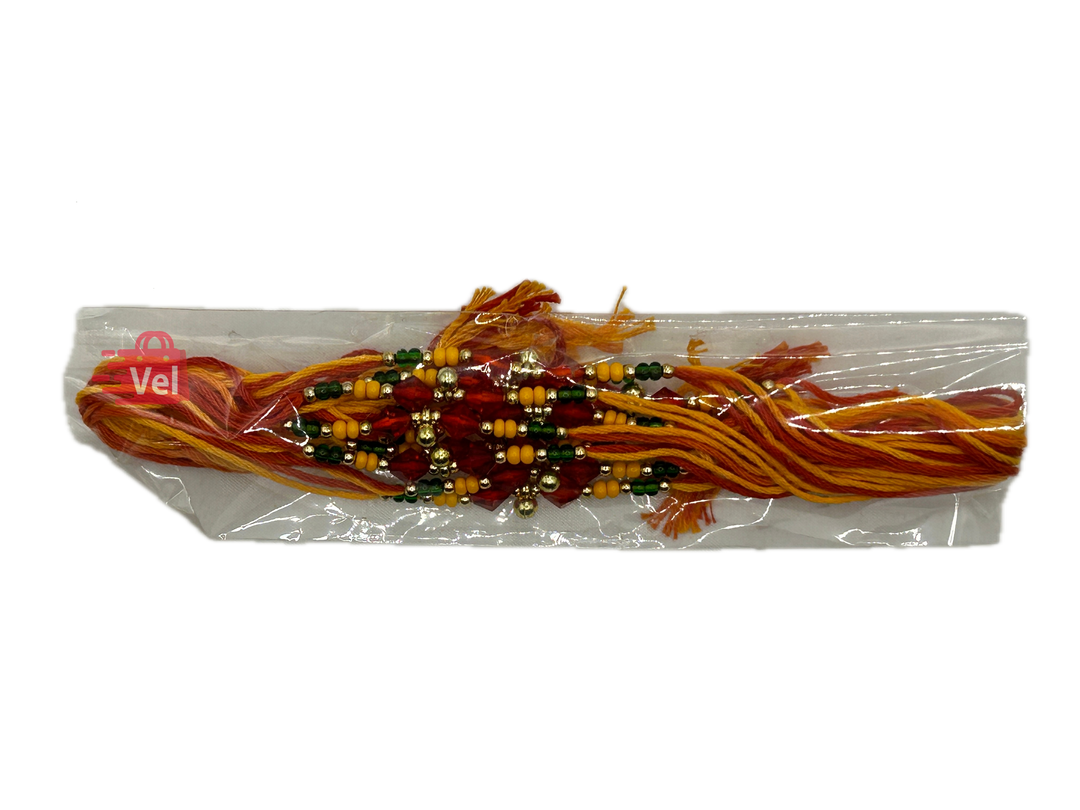 multi coloured rakhi with beads (Online exclusive) Each