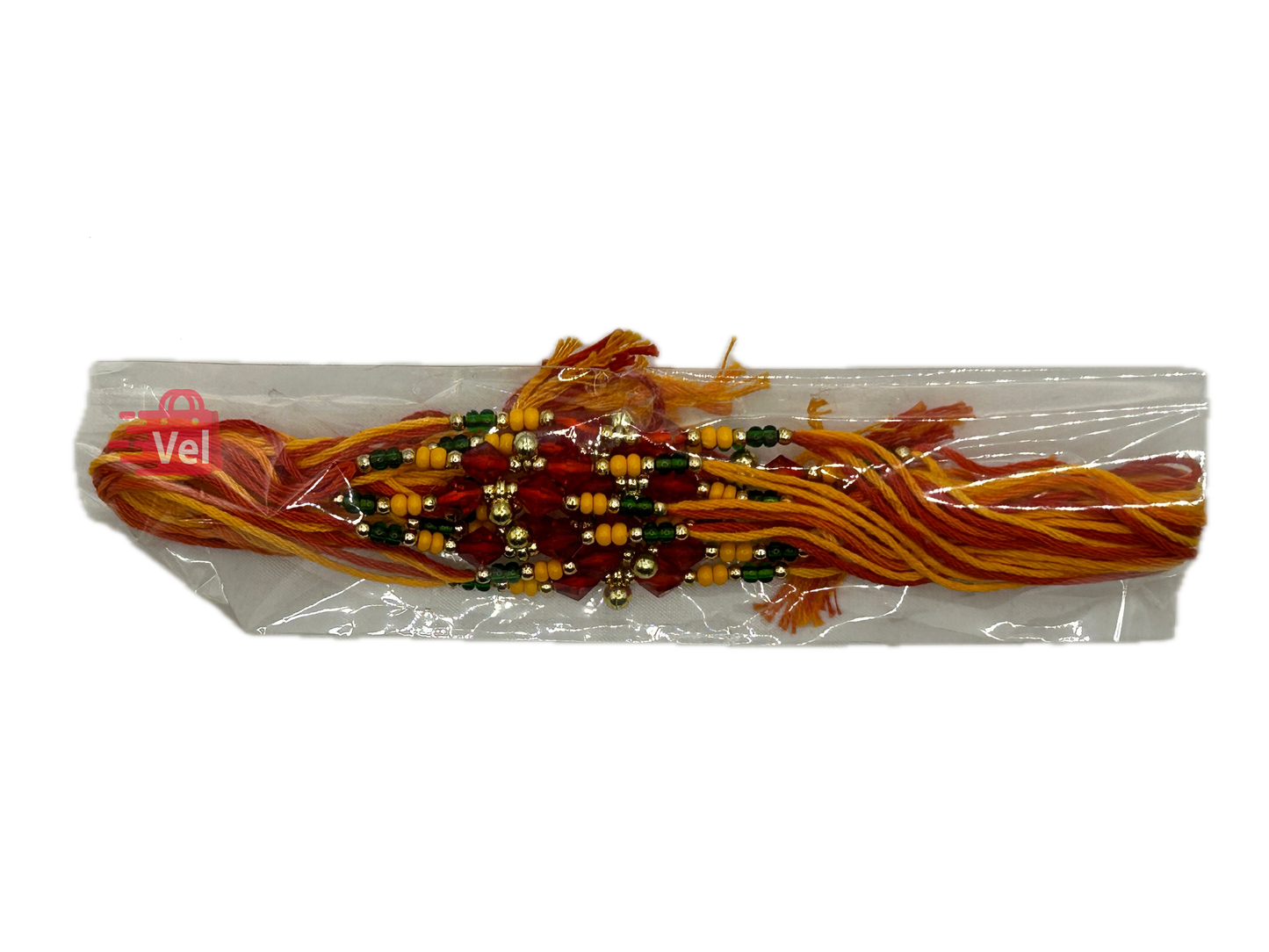 multi coloured rakhi with beads (Online exclusive) Each