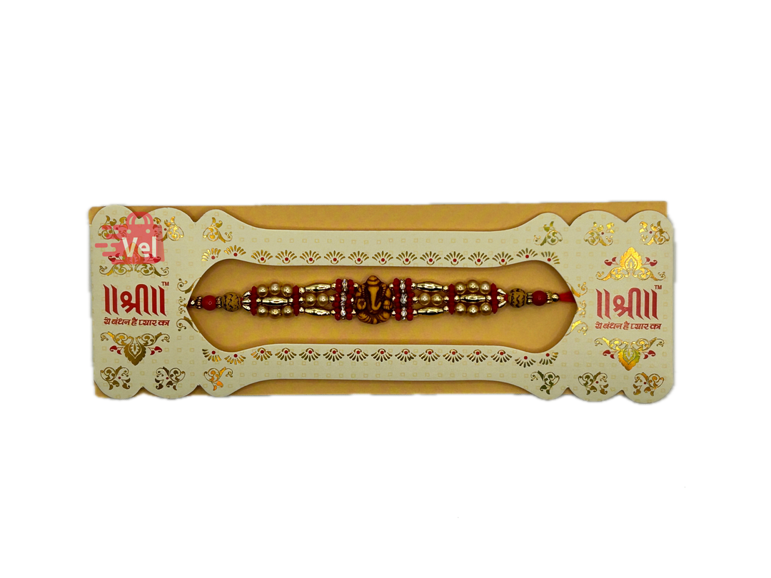 Beaded ganesha rakhi (Online exclusive)