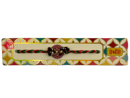 Multi coloured Rakhi with beads (Online Exclusive)