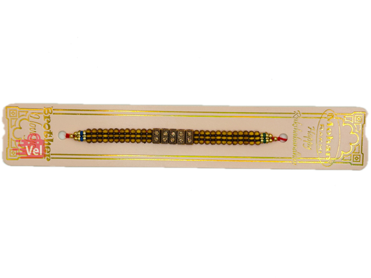 Wooden Rakhi with Stones (Online exclusive)