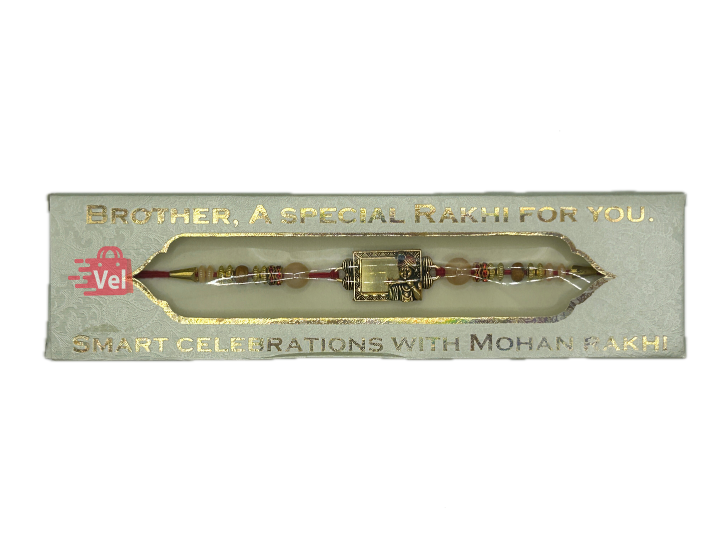 Golden beaded Rakhi (Online exclusive)