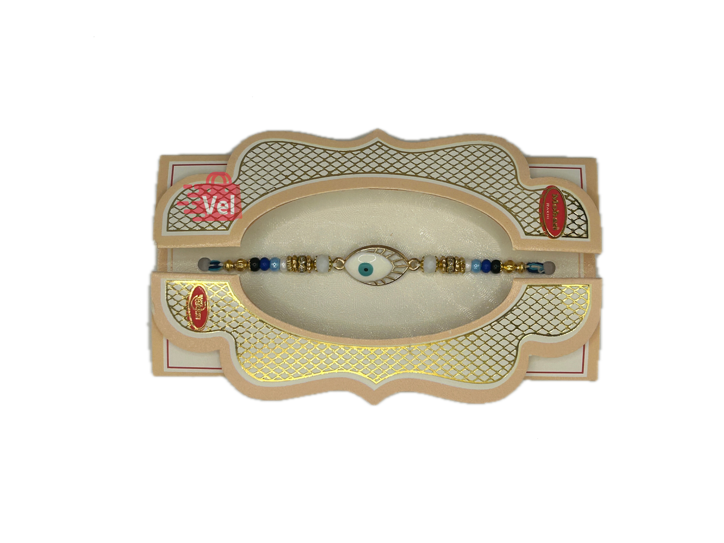 Peacock eye rakhi white (Online exclusive)