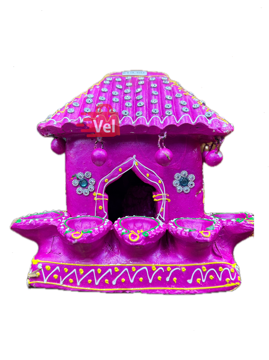 Small Diwali Hatri - Traditional Handcrafted Pooja Decor Plate for Lakshmi Puja & Festival Decoration (Copy)