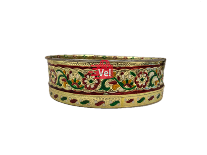 Karwa Chauth Puja Set – Golden Thali, Mitti Karwa & Channi | Elegant Vrat Kit