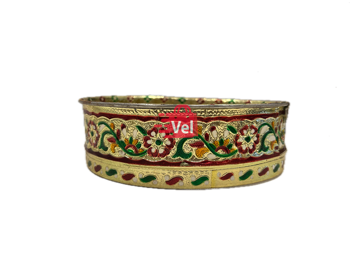 Karwa Chauth Puja Set – Golden Thali, Mitti Karwa & Channi | Elegant Vrat Kit