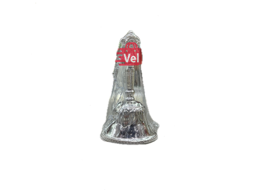 Pure Silver Puja Bell Big 125g – Traditional Ghanti for Dhanteras, Diwali & Daily Rituals
