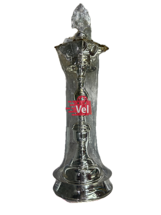 Pure Silver Kumcha K Lamp 16 inches ??Traditional Maharashtrian Puja Thali for Dhanteras & Diwali