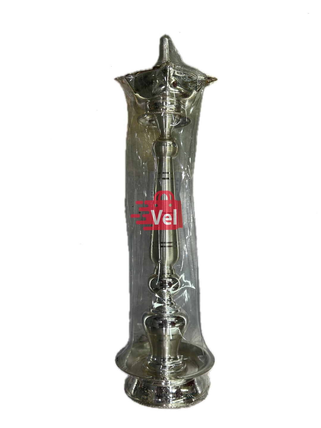 Pure Silver Kumcha K Lamp 13 inches – Traditional Maharashtrian Puja Thali for Dhanteras & Diwali