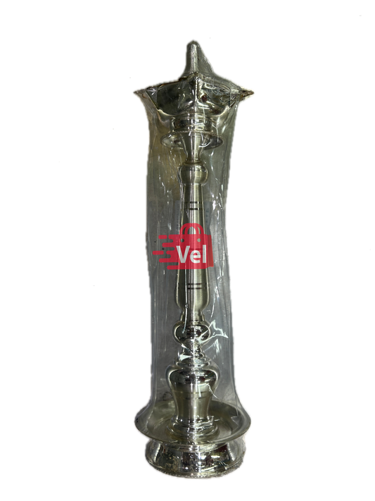 Pure Silver Kumcha K Lamp 13 inches ??Traditional Maharashtrian Puja Thali for Dhanteras & Diwali
