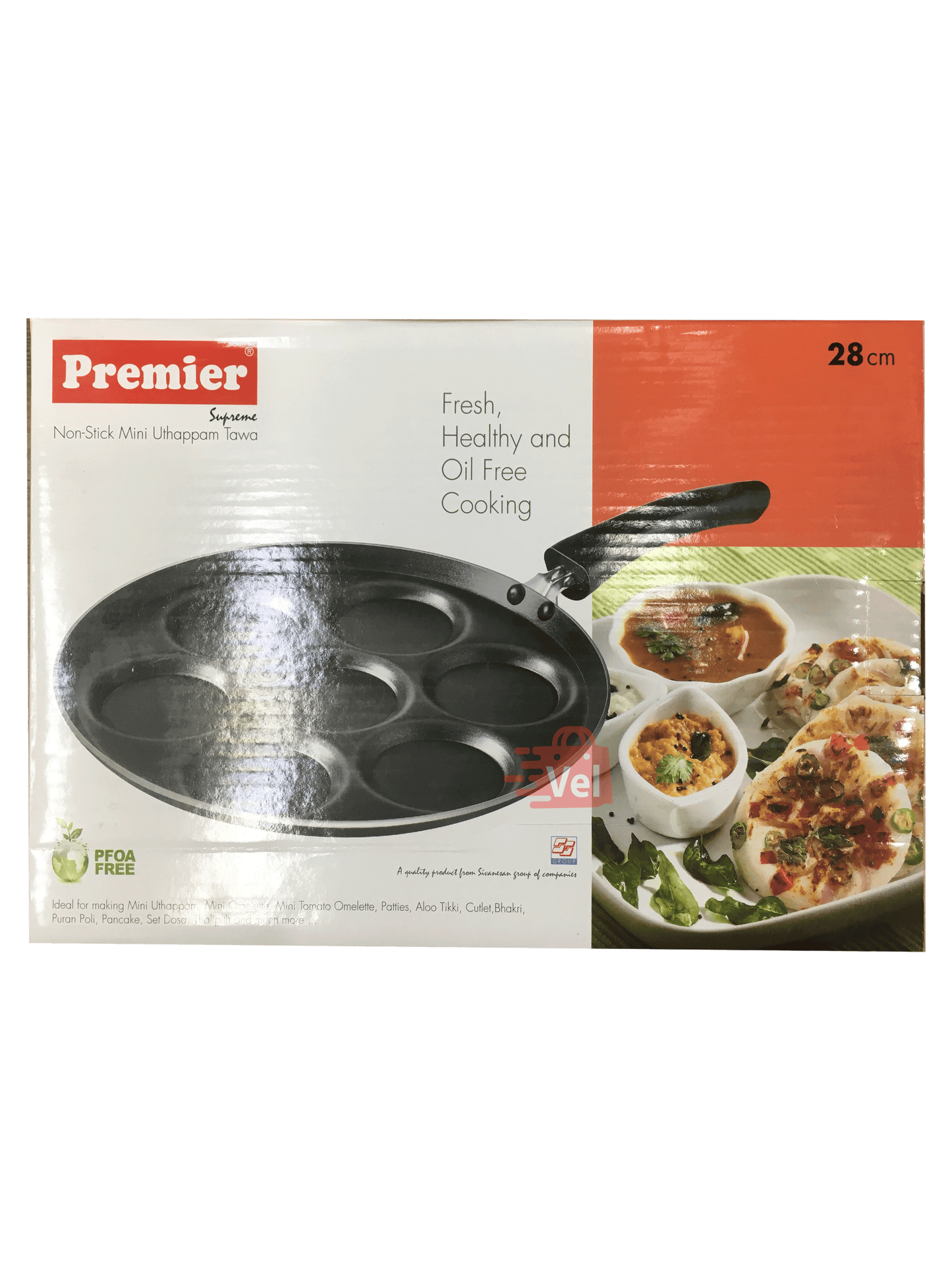 Premier Supreme Non-stick Mini Uthappam Tawa 28cm