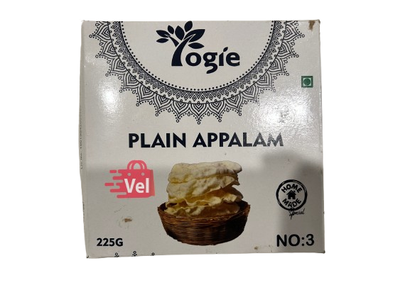 Yogie Plain Applam No 3 225G-Price Freezer Frenzy