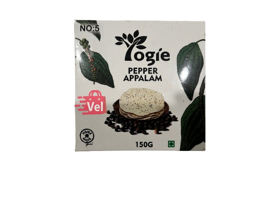 Yogie Pepper Appalam 150G 5 pieces