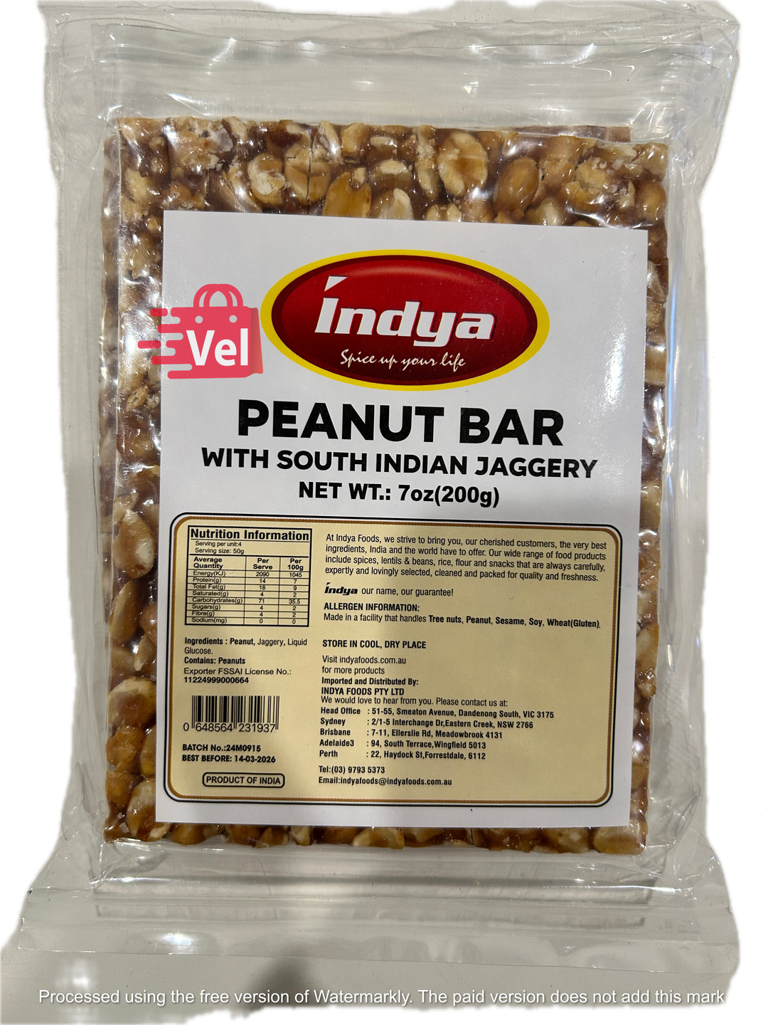 Indya Peanut Bar 200G