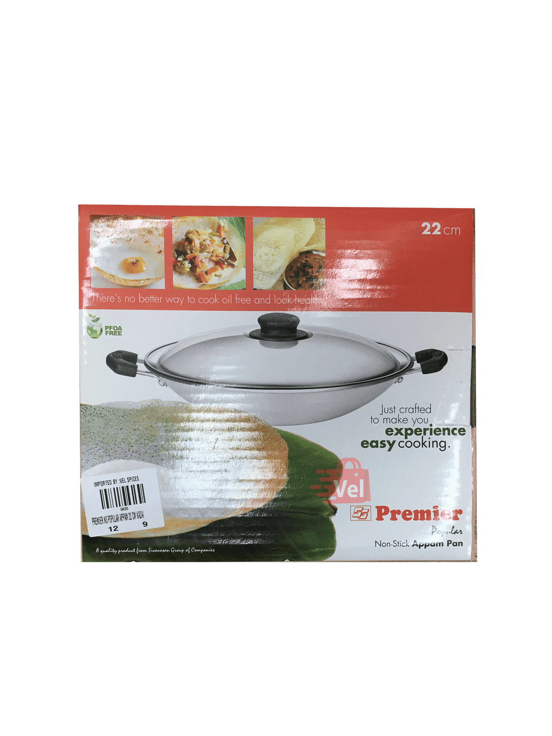 Premier Popular Non-Stick Appam Pan 22cm