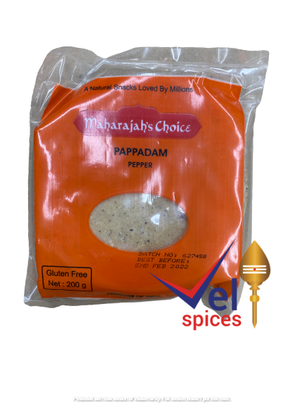 Maharajah's Pepper Pappadam 200G