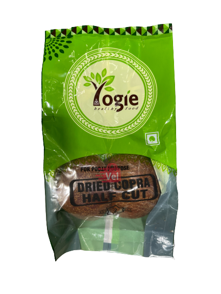 Yogie Dried Copra Half Cut 2 Pcs (Pooja Purpose)
