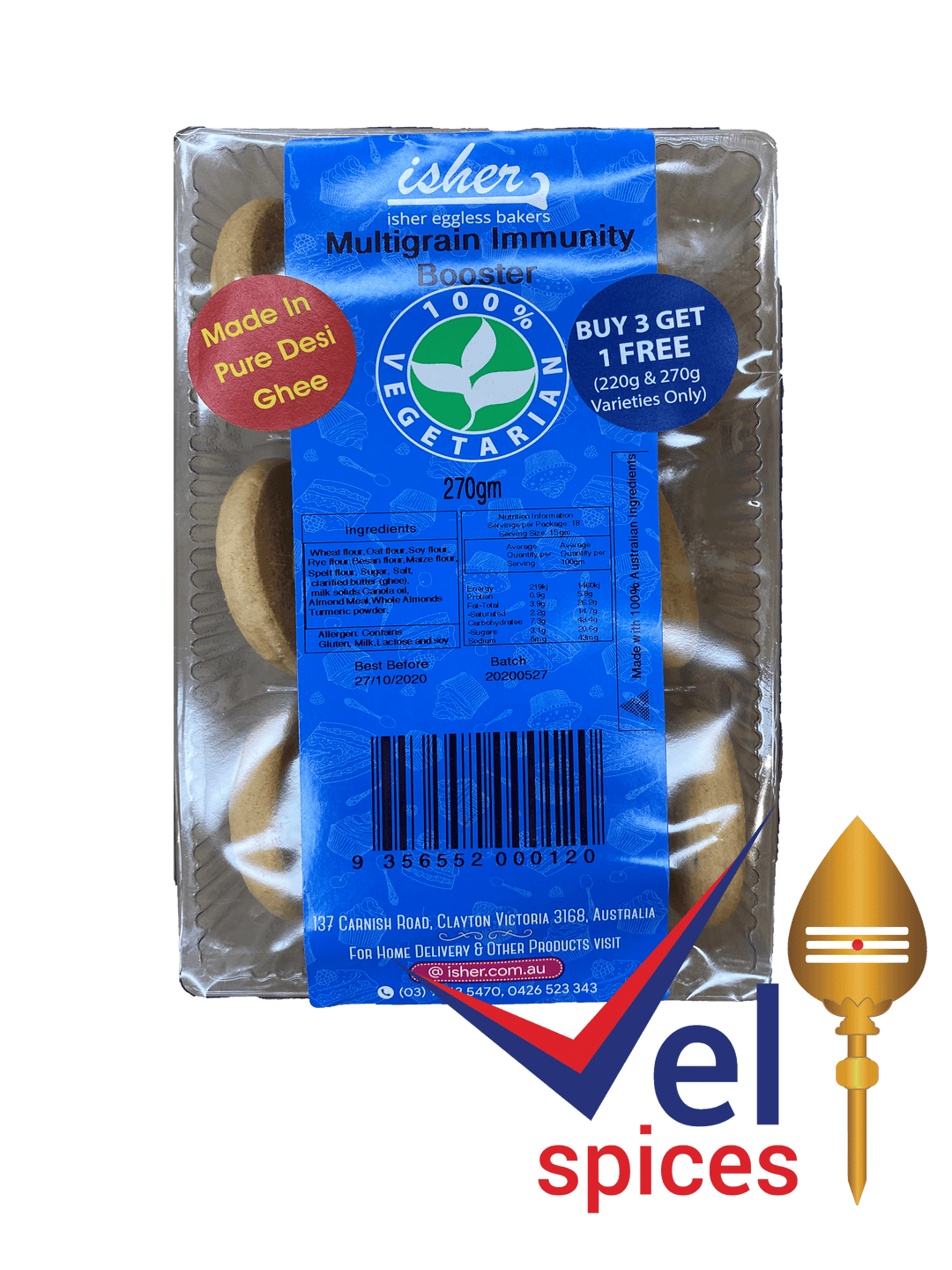 Isher Multigrain Immunity Booster Biscuits 270G