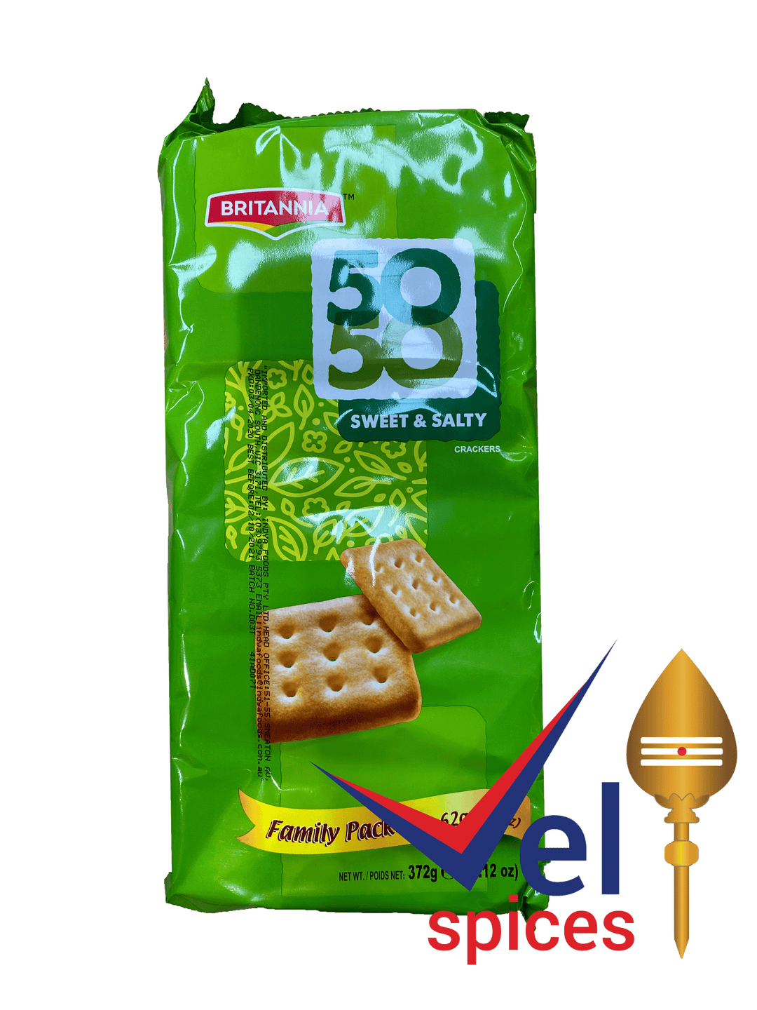 Britannia 50-50 Sweet and Salty Value Pack 372G